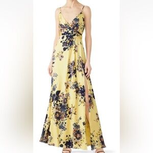 Jill Stuart Yellow and Blue Floral Maxi Dress caja 3